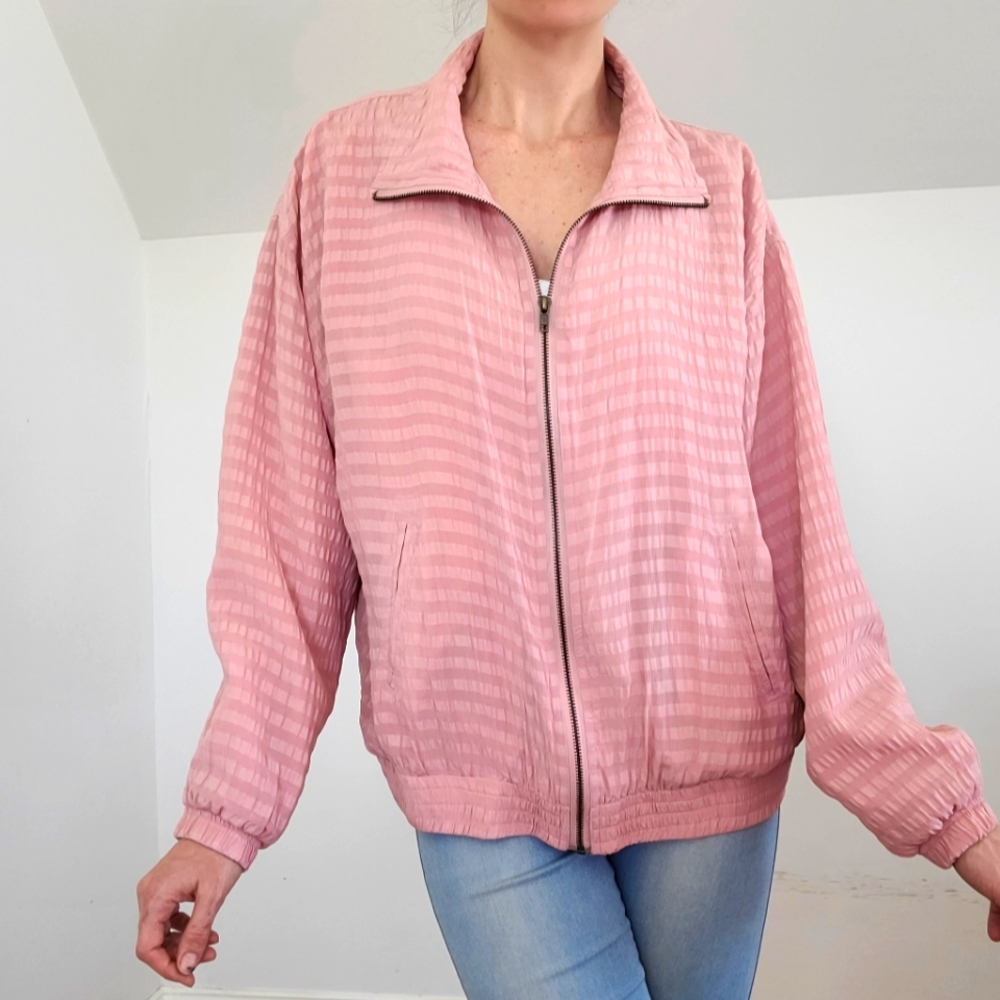 VINTAGE - 100% Silk bomber jacket